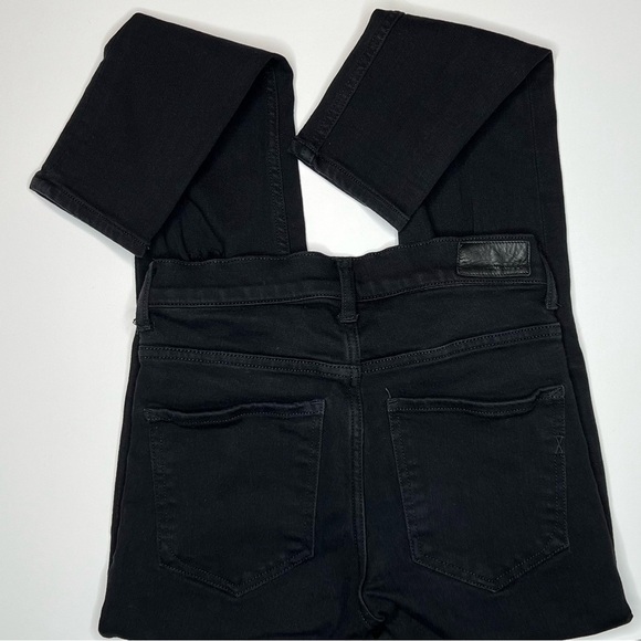 Express Black High Waisted/Rise Rip Knee Women Stretch Leggings Jeans Size 0/25 - Picture 5 of 11